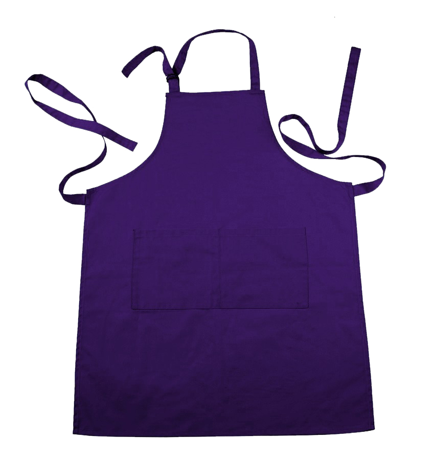 A款-繞頸圍裙紫色 工作服作品